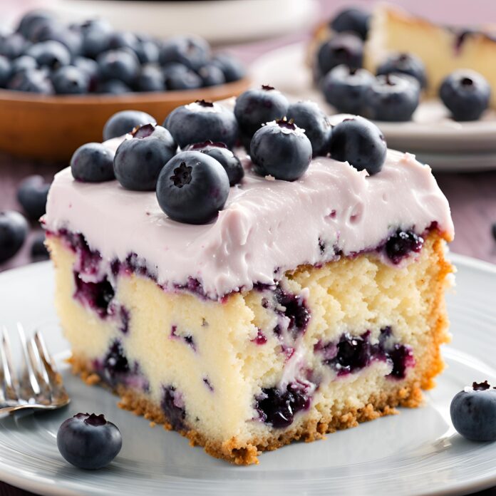 Blueberry Cream Cake Recipe