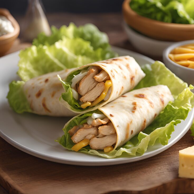 Cheesy Garlic Chicken Wraps Recipe