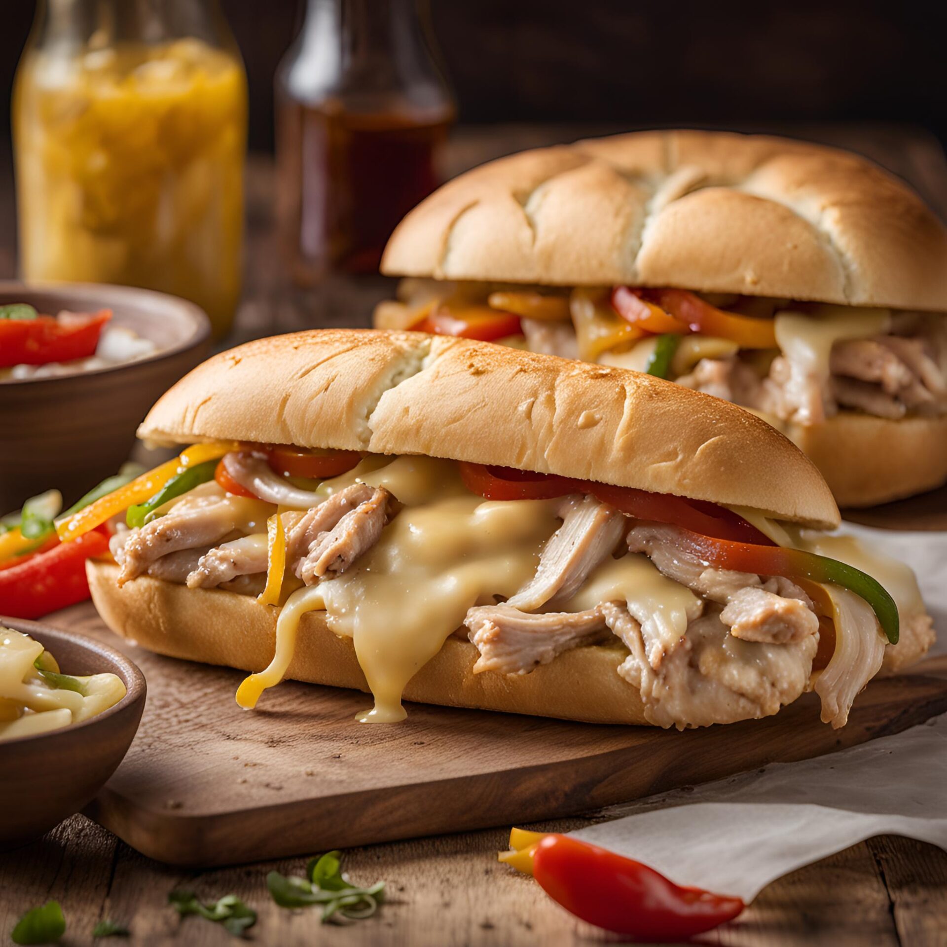 Chicken Cheese Steak Sandwiches Recipe | Cheff Recipes