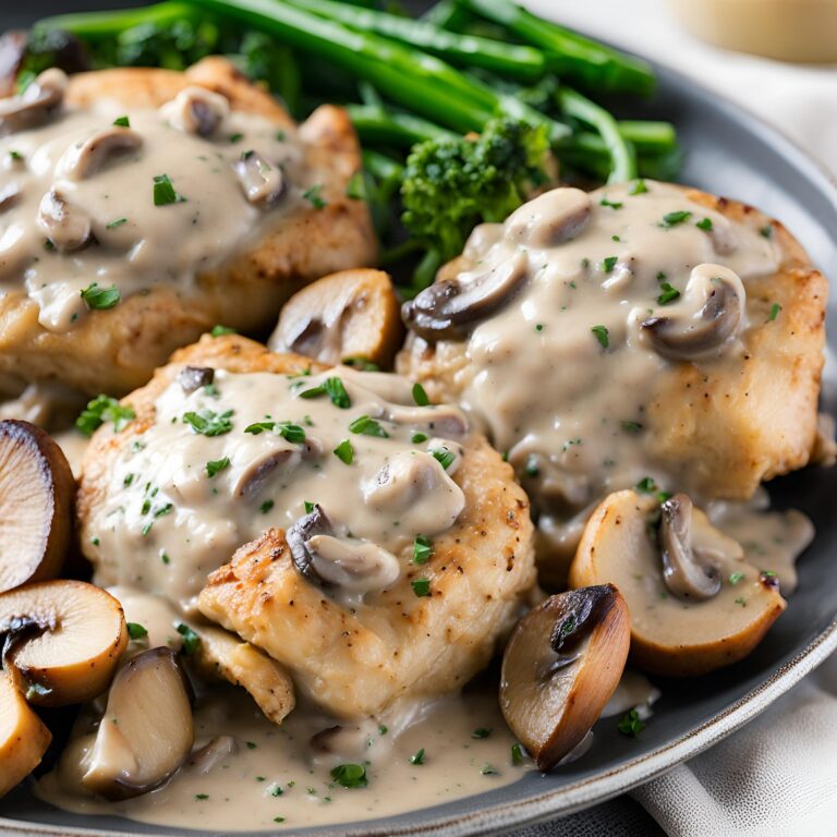 Chicken Thighs With Creamy Mushroom Garlic Sauce Recipe