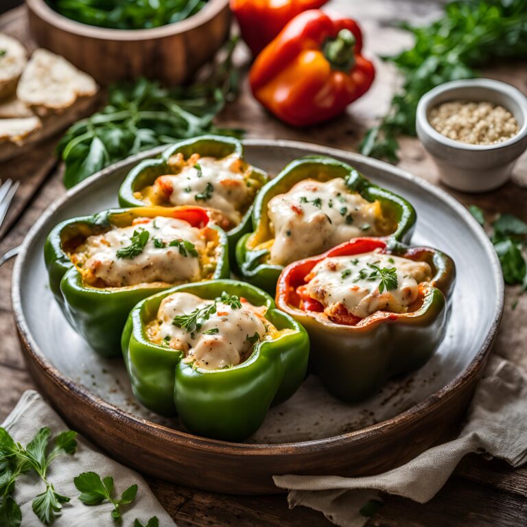 Creamy Chicken Stuffed Peppers Recipe