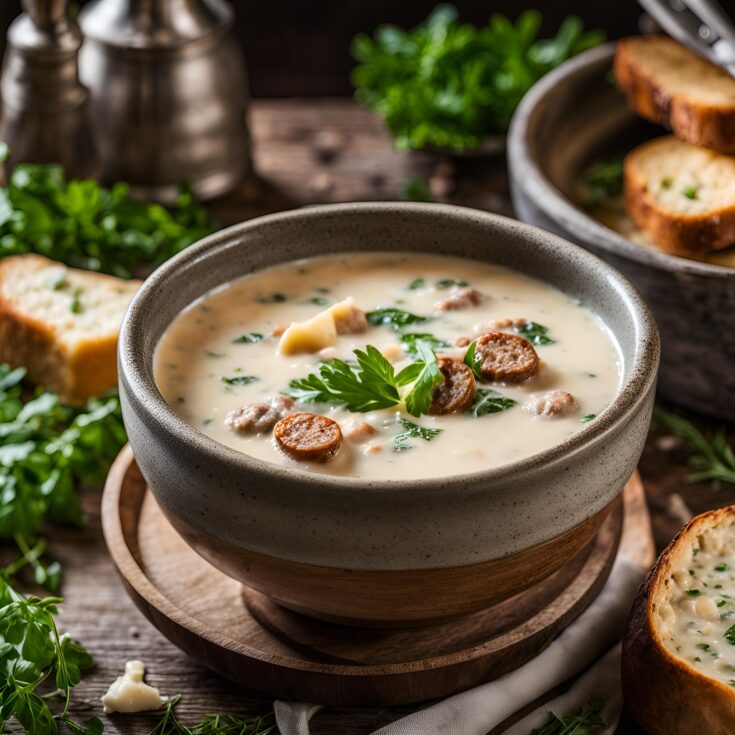 Creamy Parmesan Italian Sausage Soup Recipe