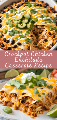 Crockpot Chicken Enchilada Casserole Recipe | Cheff Recipes