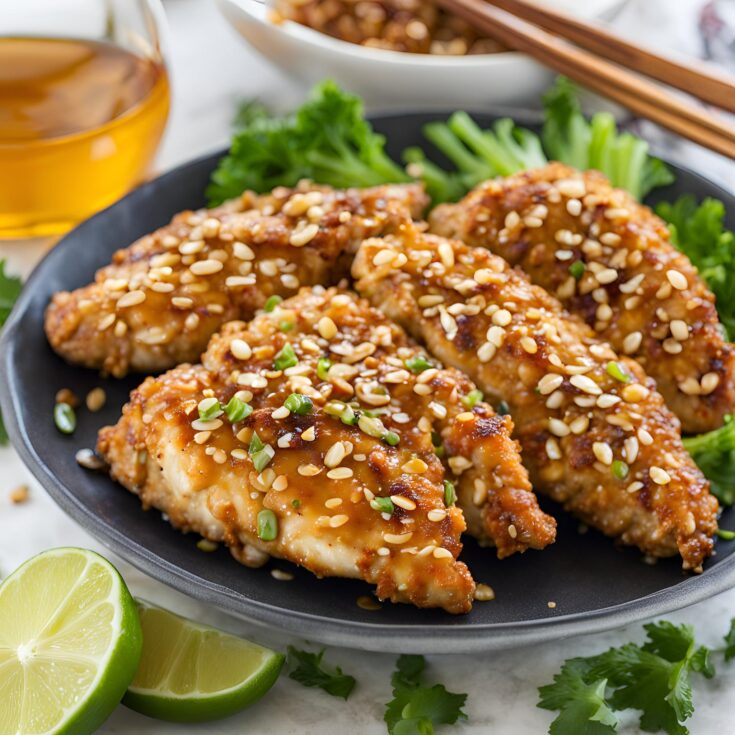 Double Crunch Honey Garlic Chicken Breasts Recipe