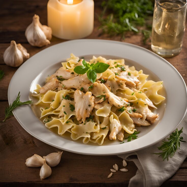 Farfalle with Chicken and Roasted Garlic Recipe