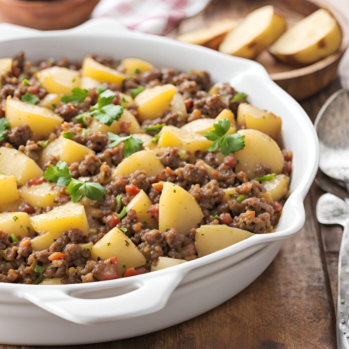 Ground Beef and Potatoes Skillet Recipe