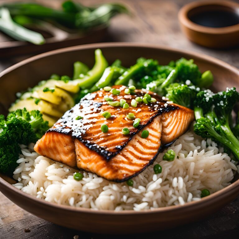 Honey Glazed Salmon Bowls Recipe