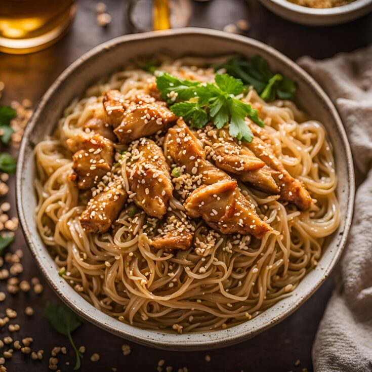 Honey Sesame Chicken Noodle Bake Recipe