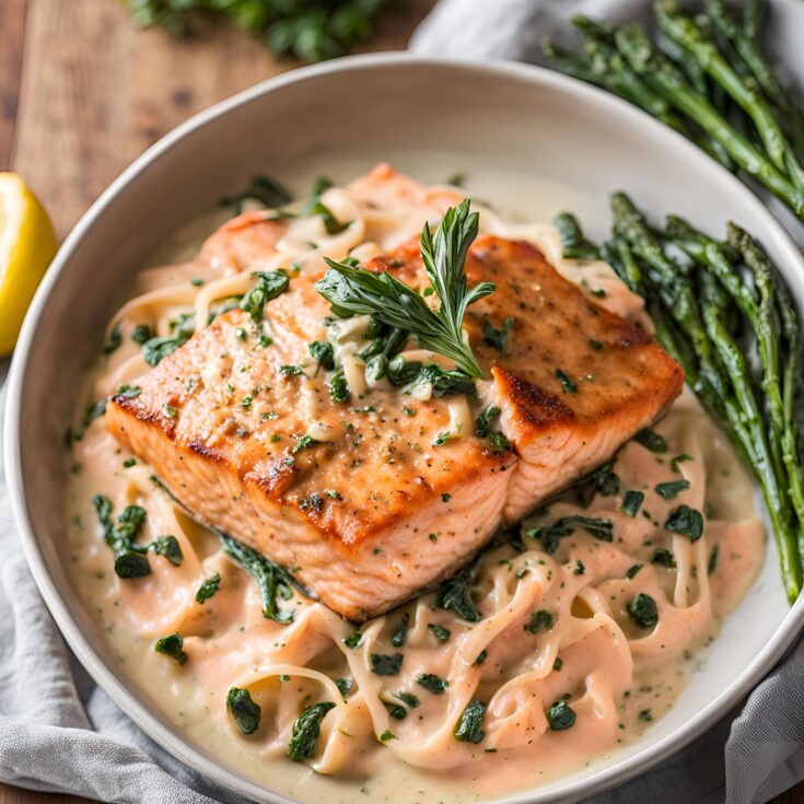 Pan Seared Creamy Tuscan Salmon Recipe