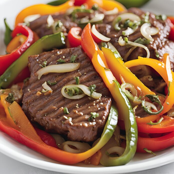 Pepper Steak with Bell Peppers and Onion Recipe