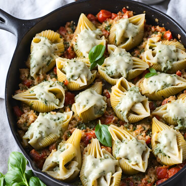 Pesto Chicken Stuffed Shells Recipe