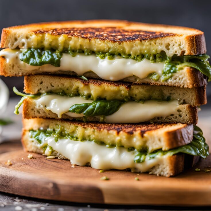 Pesto Mozzarella Grilled Cheese Recipe