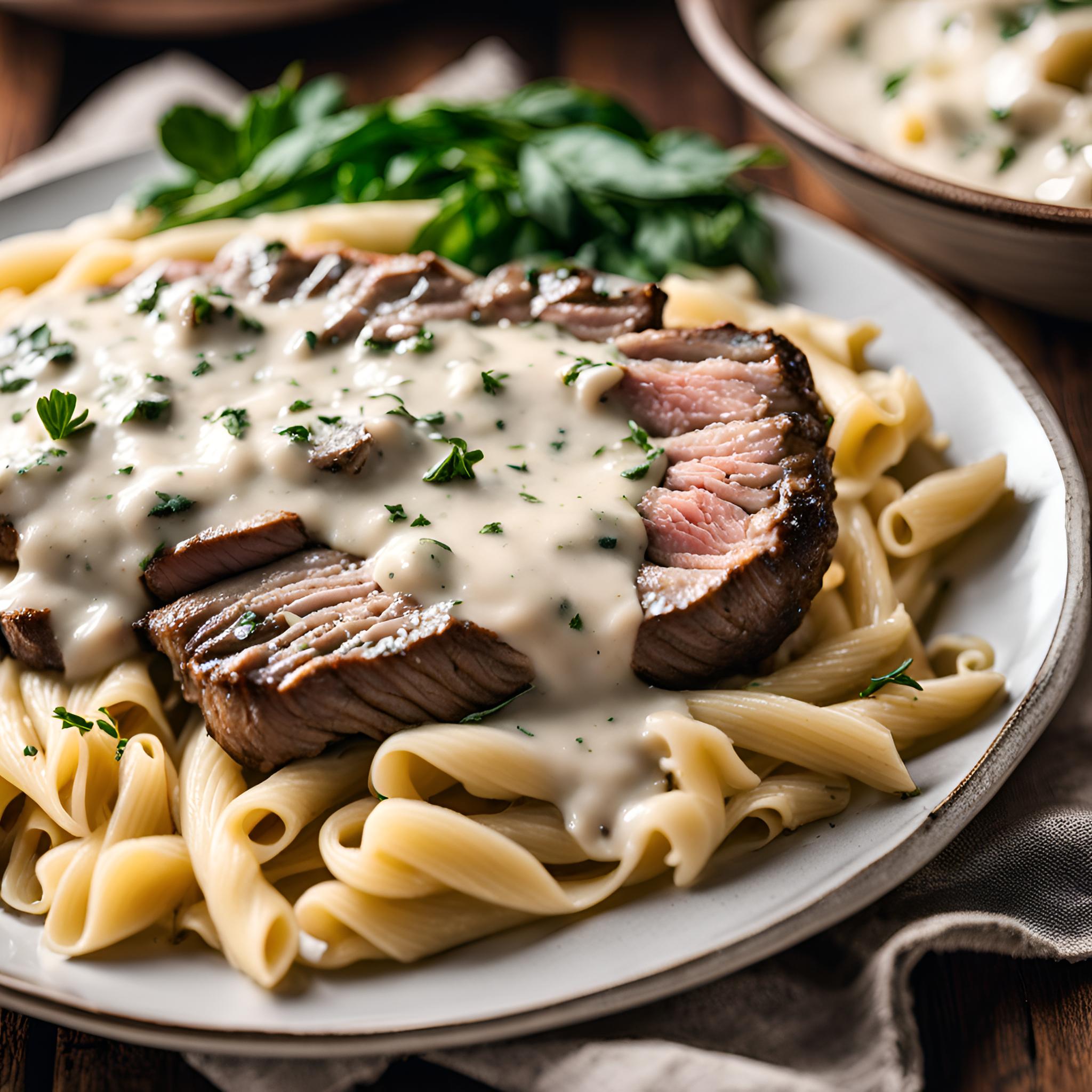Savory Steak Alfredo with Creamy Parmesan Sauce Recipe