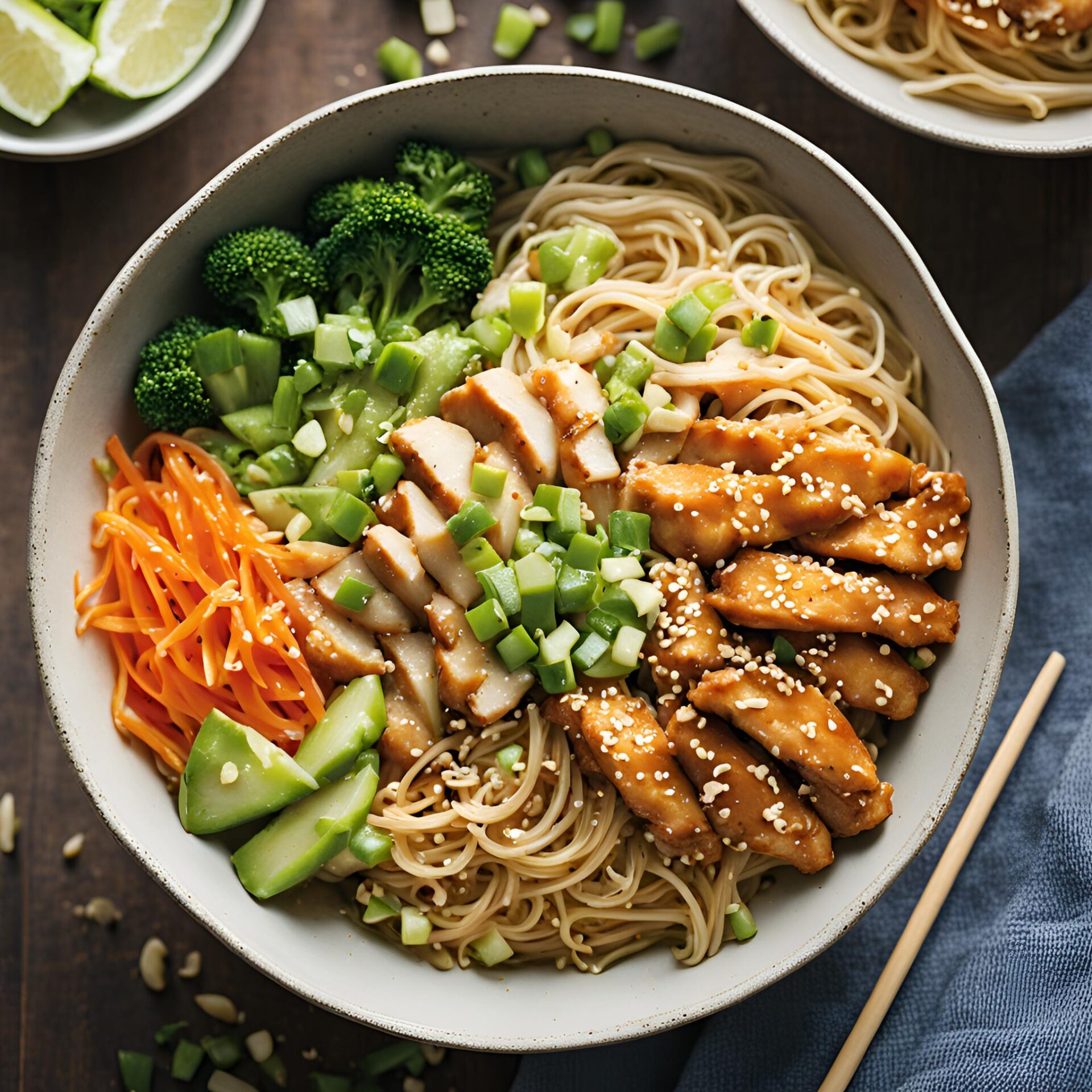 Sesame Chicken Noodle Bowls Recipe | Cheff Recipes