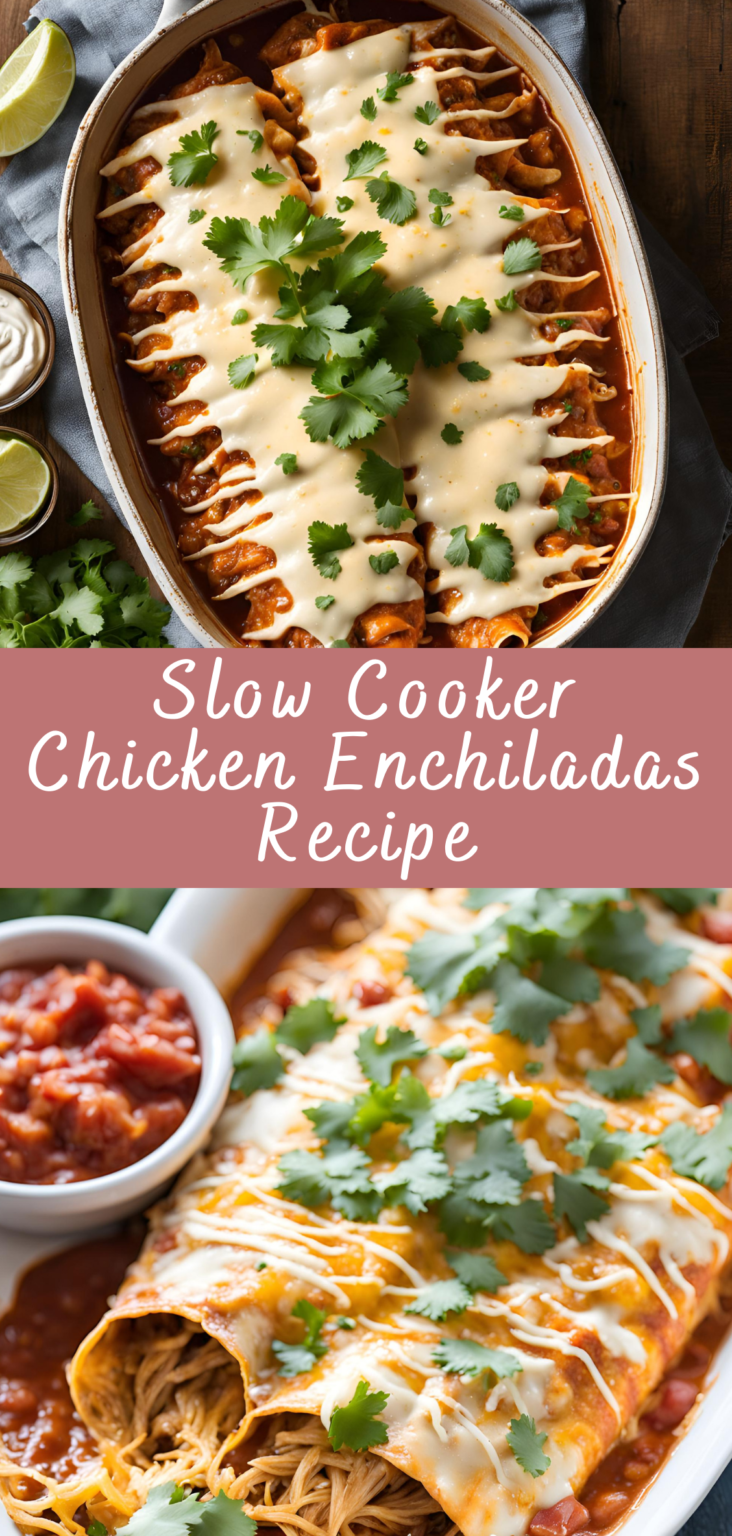 Slow Cooker Chicken Enchiladas Recipe | Cheff Recipes