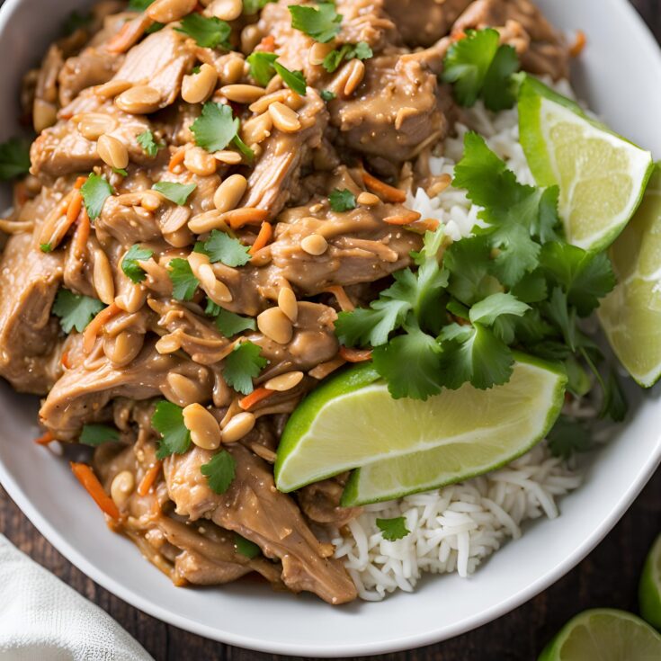 Slow Cooker Thai Peanut Chicken Recipe