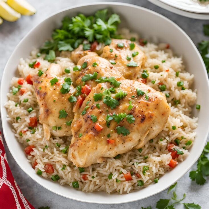 Smothered Chicken and Rice Recipe