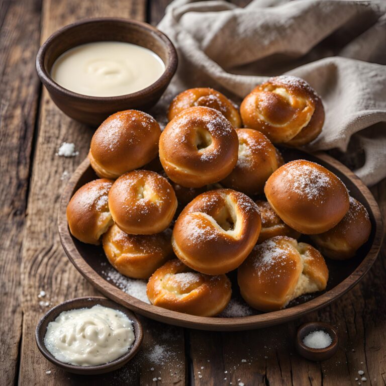 Soft Pretzel Bites with Vegan Cheese Sauce Recipe