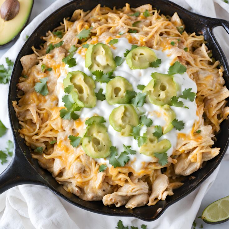 Sour Cream Chicken Enchilada Skillet Recipe