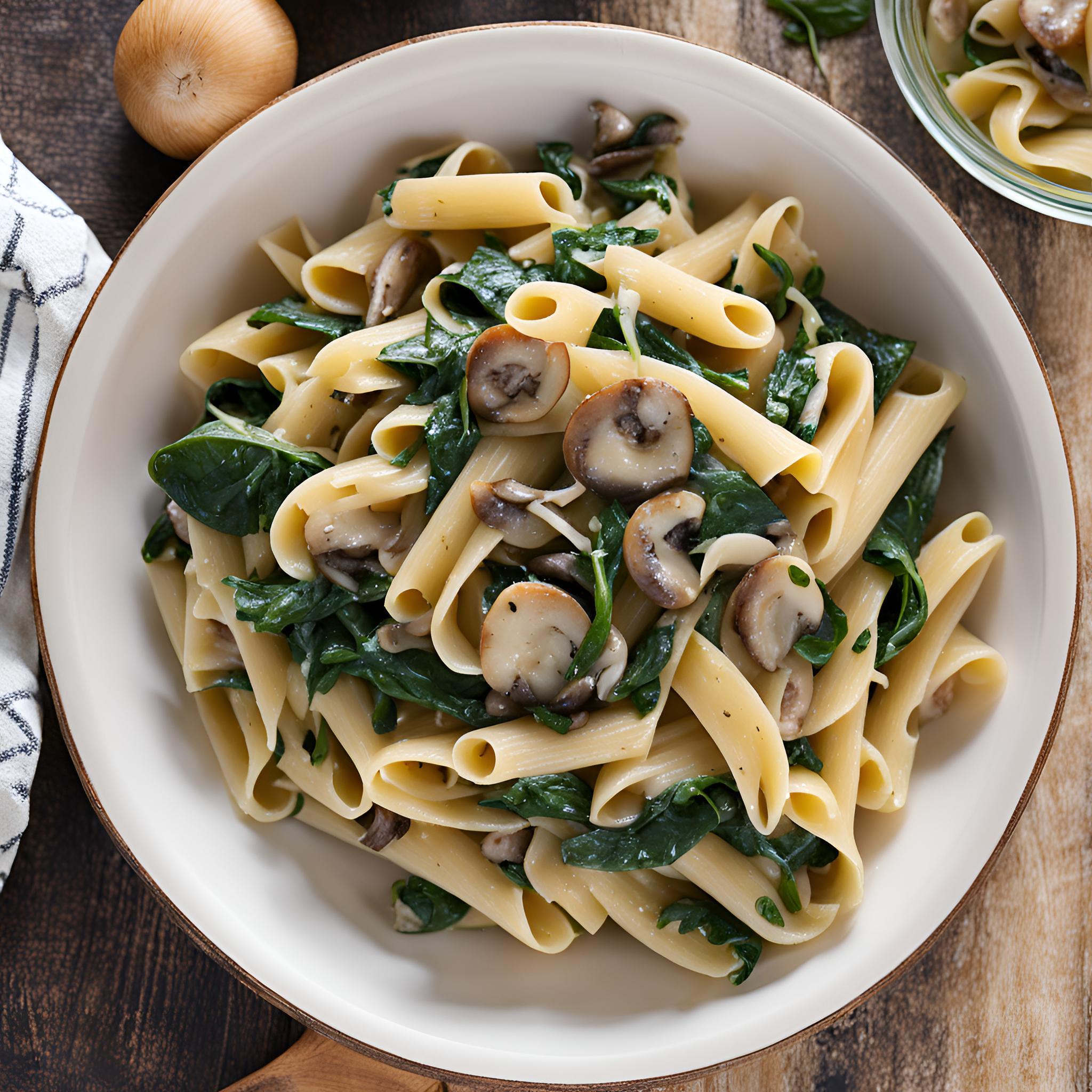 Spinach Mushroom Pasta Recipe | Cheff Recipes