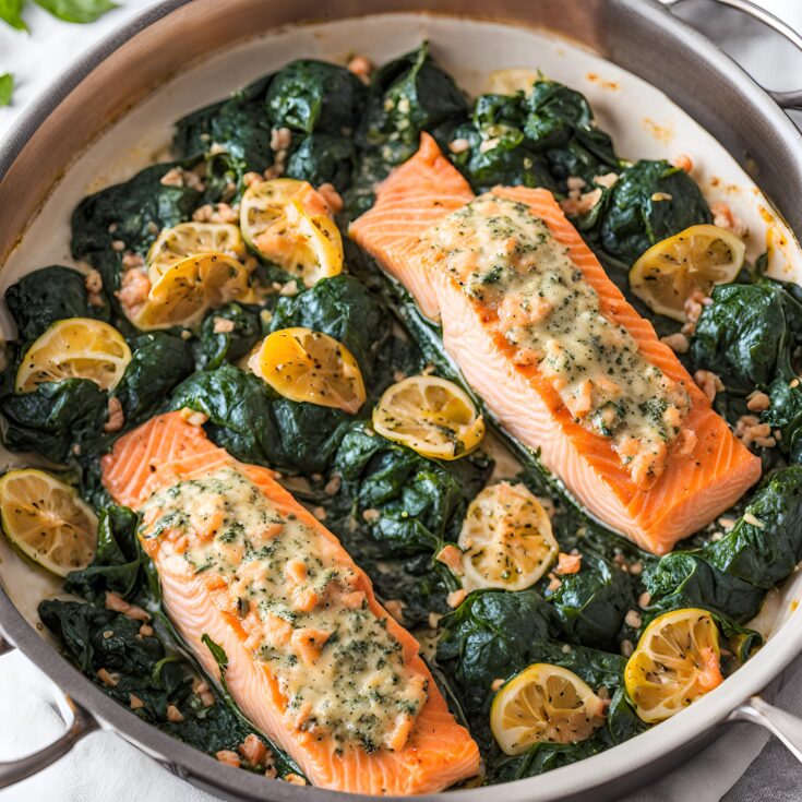 Spinach Stuffed Salmon Recipe