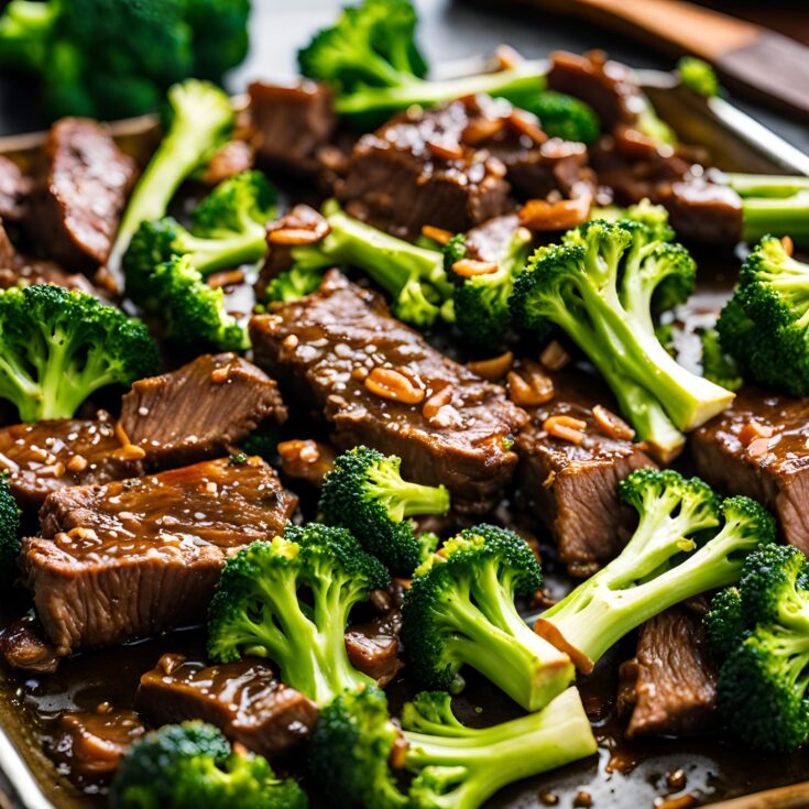 15 Minute Sheet Pan Beef and Broccoli Recipe