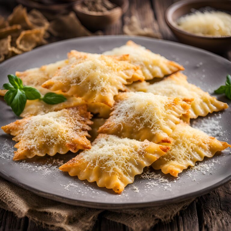 Baked Crispy Parmesan Ravioli Recipe