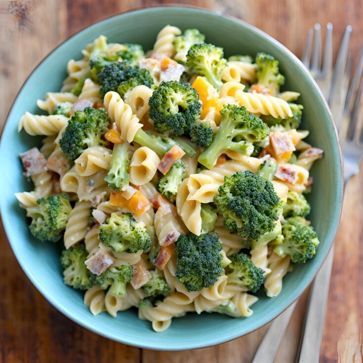 Broccoli Cheddar Pasta Salad Recipe