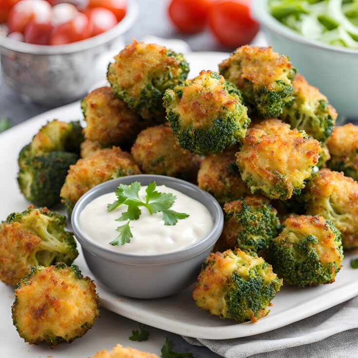  Cheesy Fried Broccoli Bites Recipe