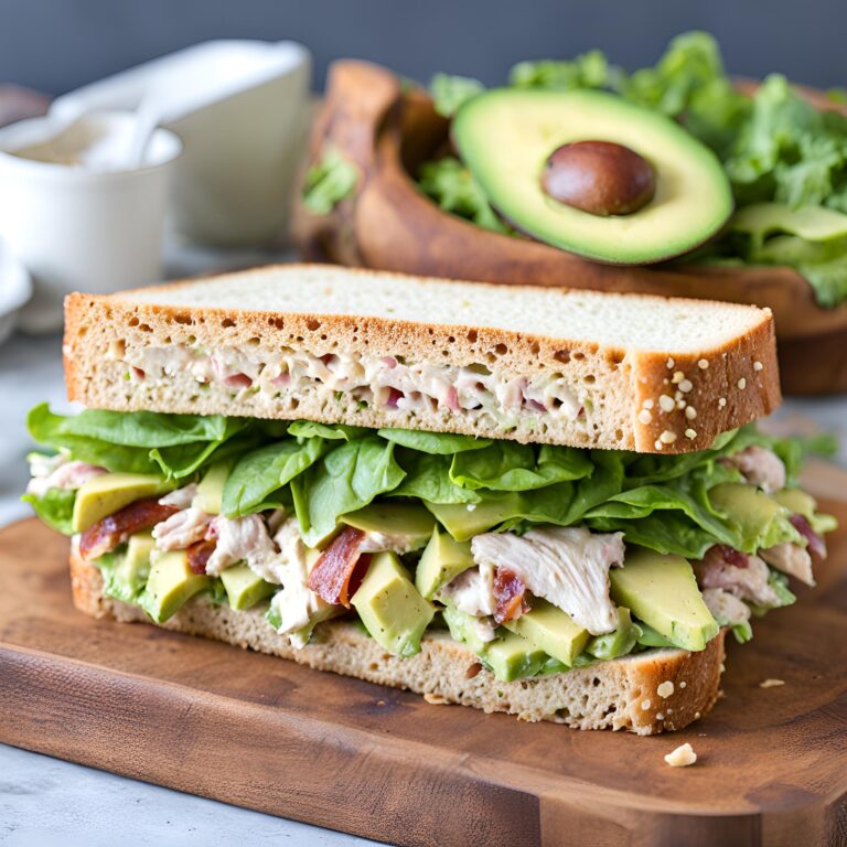 Chicken Bacon Avocado Salad Sandwich Recipe