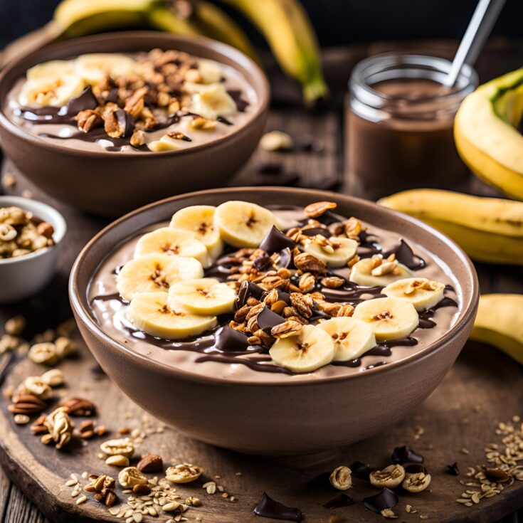 Chocolate Peanut Butter Smoothie Bowl Recipe