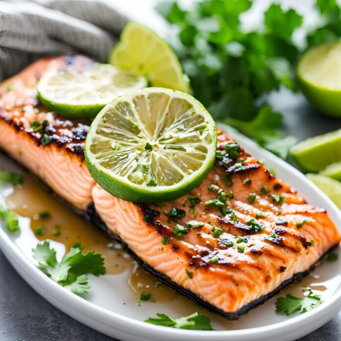 Cilantro Lime Honey Garlic Salmon Recipe