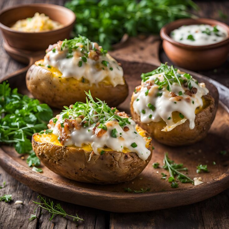 Crack Chicken Stuffed Baked Potatoes Recipe