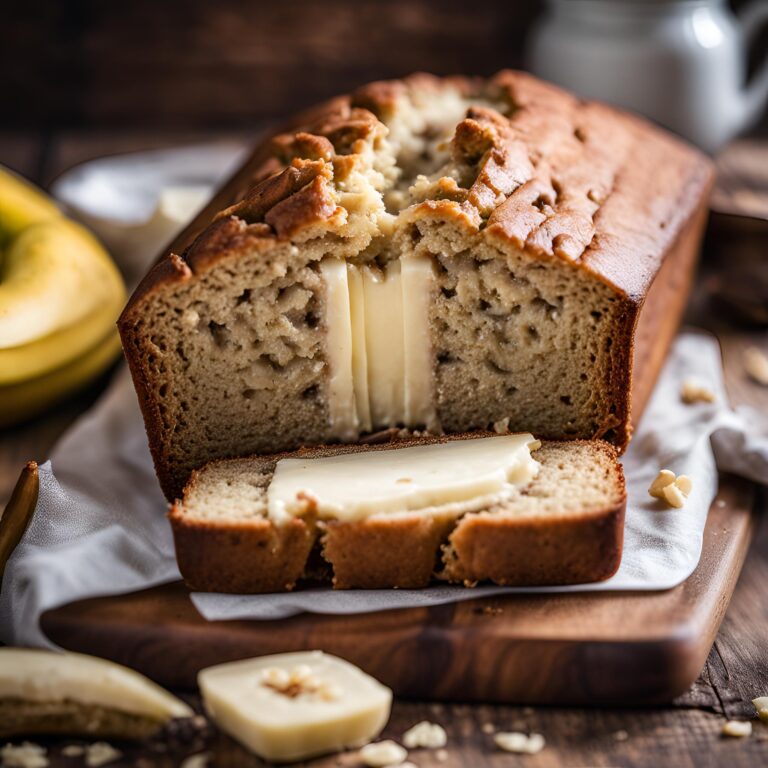 Cream Cheese Filled Banana Bread Recipe