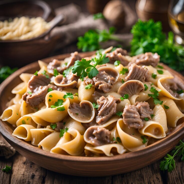 Creamy Beef and Shells Recipe