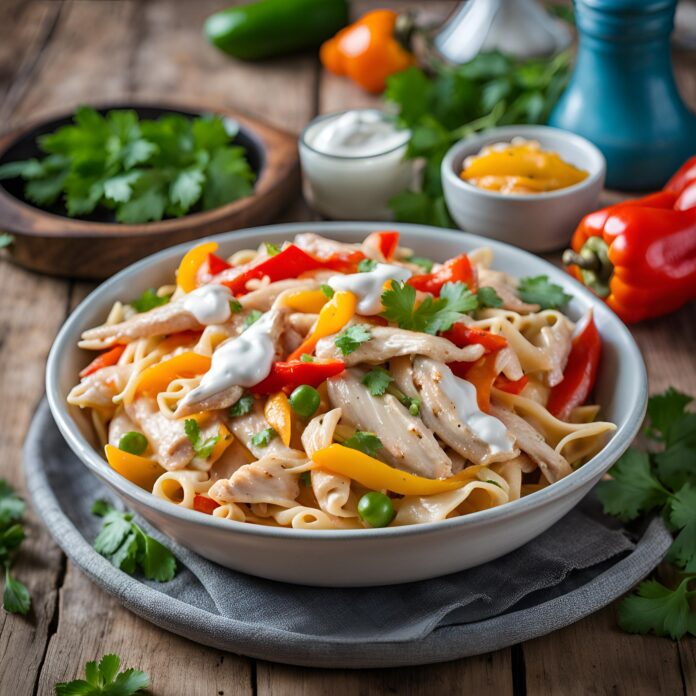 Creamy Chicken Fajita Pasta Recipe