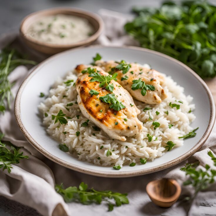 Creamy Herb Chicken and Basmati Rice Recipe