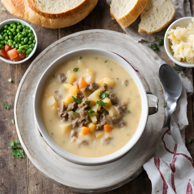 Creamy Potato and Hamburger Soup Recipe