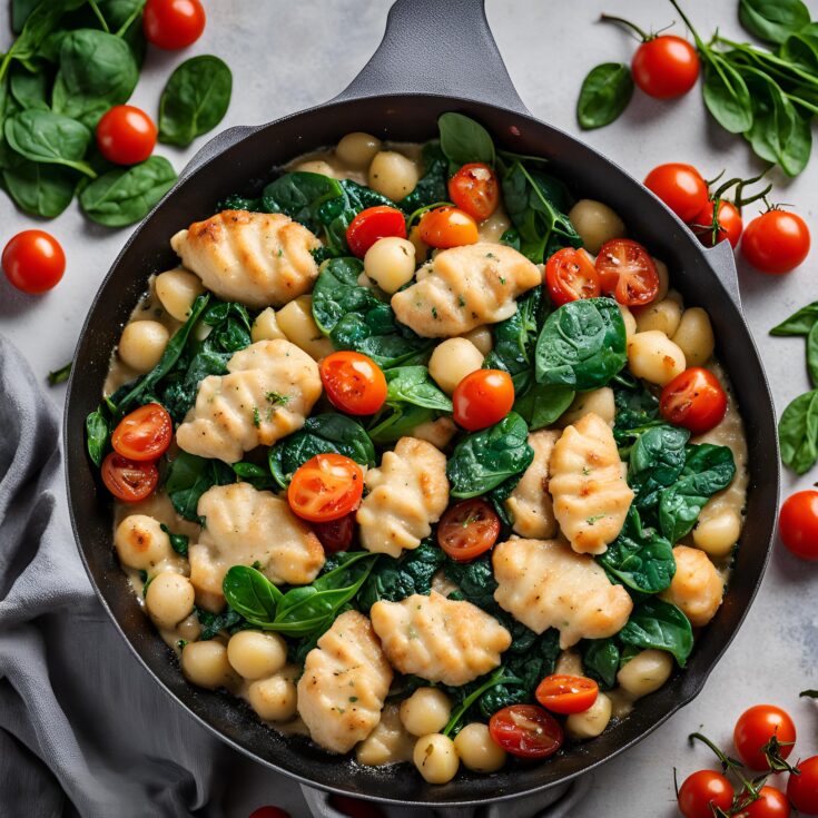 Garlic Chicken Gnocchi Skillet Recipe