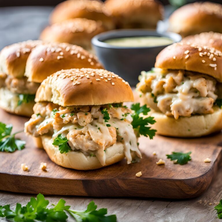 Garlic Parmesan Chicken Sliders on Hawaiian Rolls Recipe