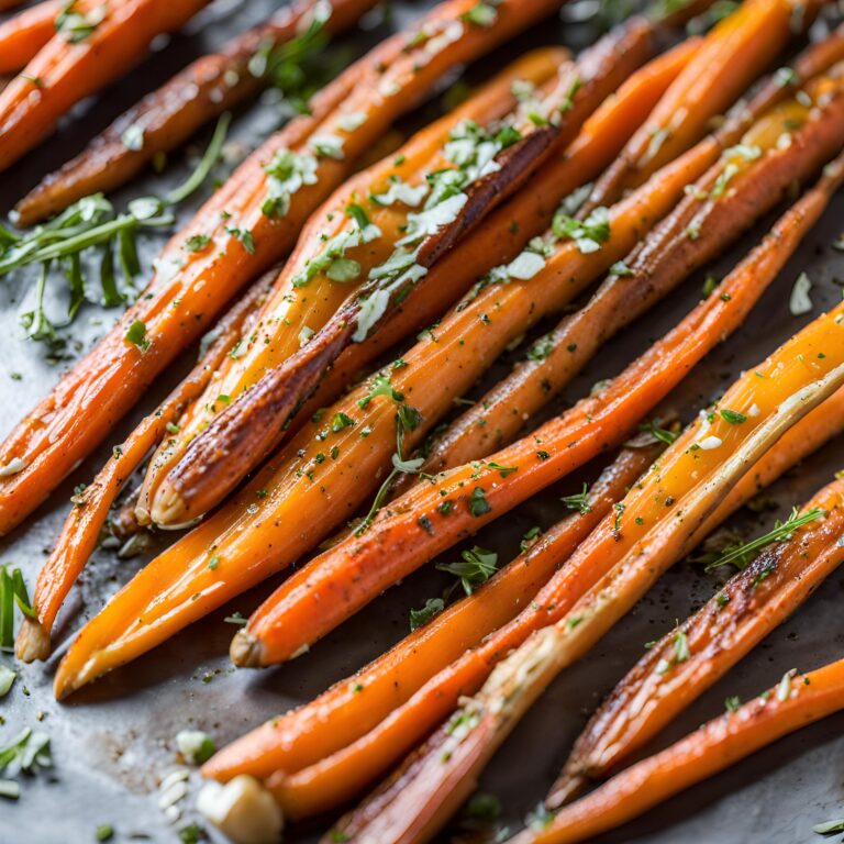 Honey Garlic Butter Roasted Carrots Recipe