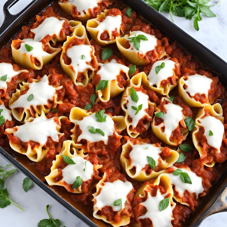 Lasagna Stuffed Pasta Shells Recipe