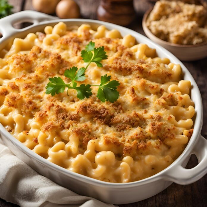 Mac and Cheese Casserole with Chicken Recipe