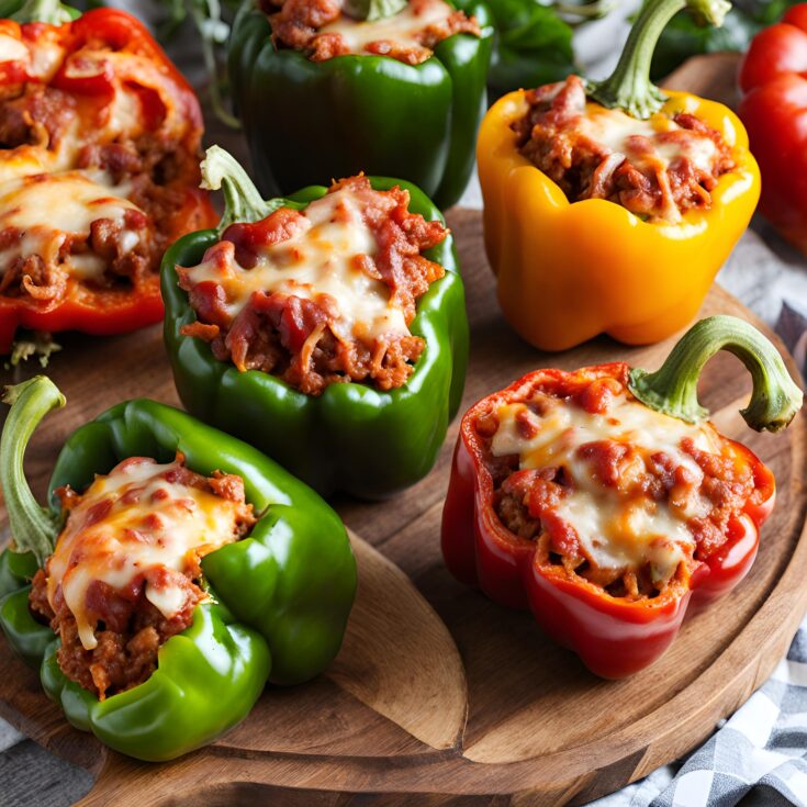 Meat Lovers Pizza Stuffed Peppers Recipe