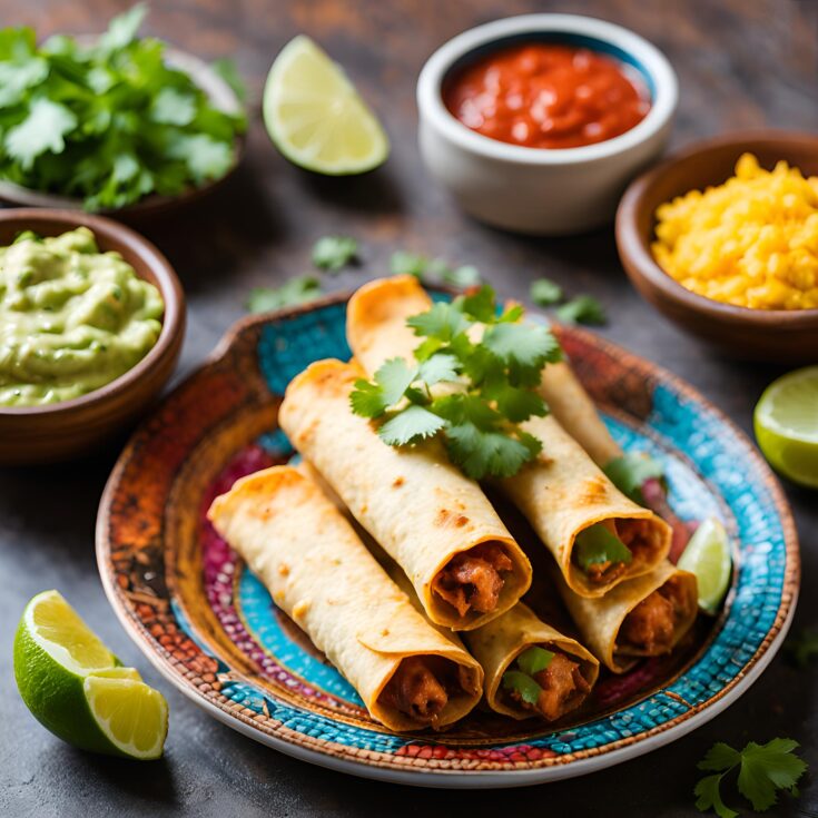 Oven Baked Chicken Taquitos Recipe