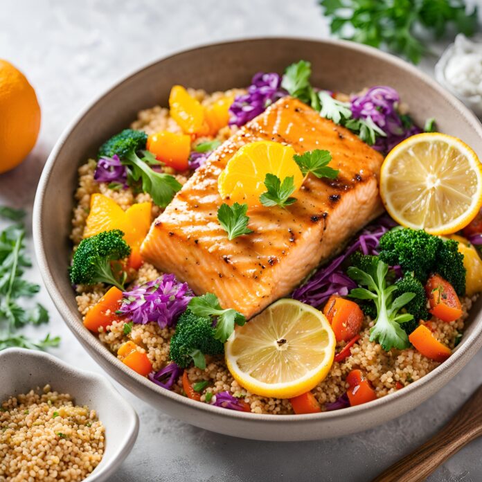 Pan Fried Orange Salmon Bowls Recipe