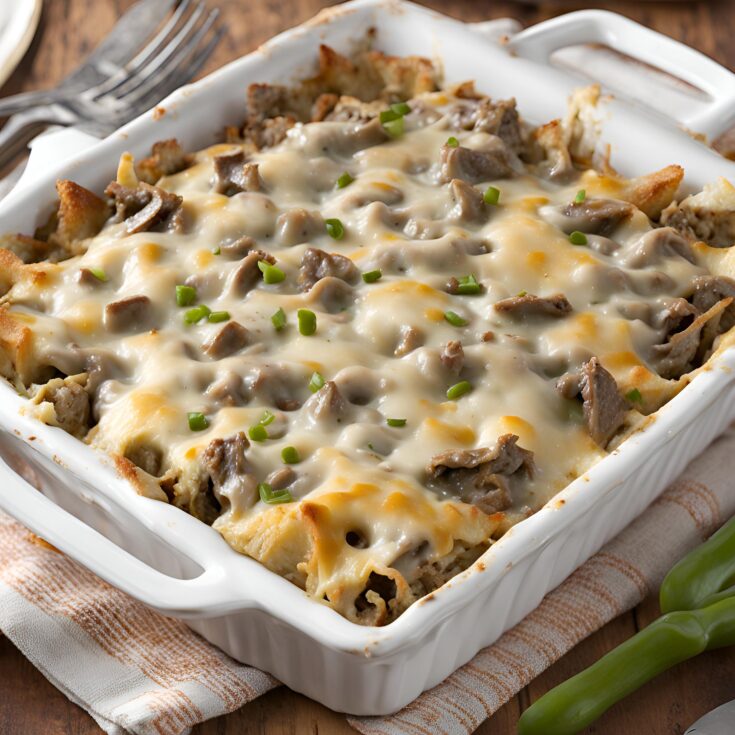 Philly Cheesesteak Casserole Recipe