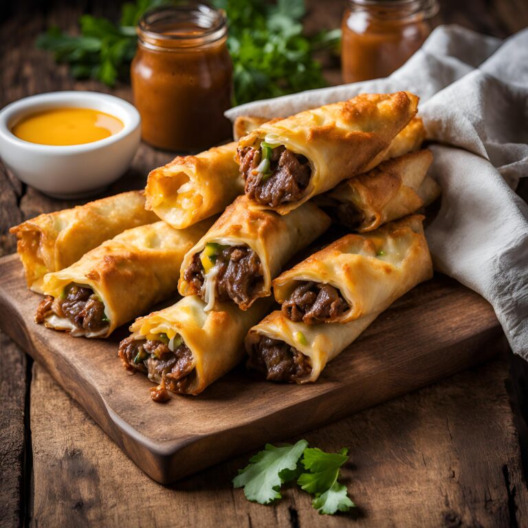 Philly Cheesesteak Egg Rolls Recipe