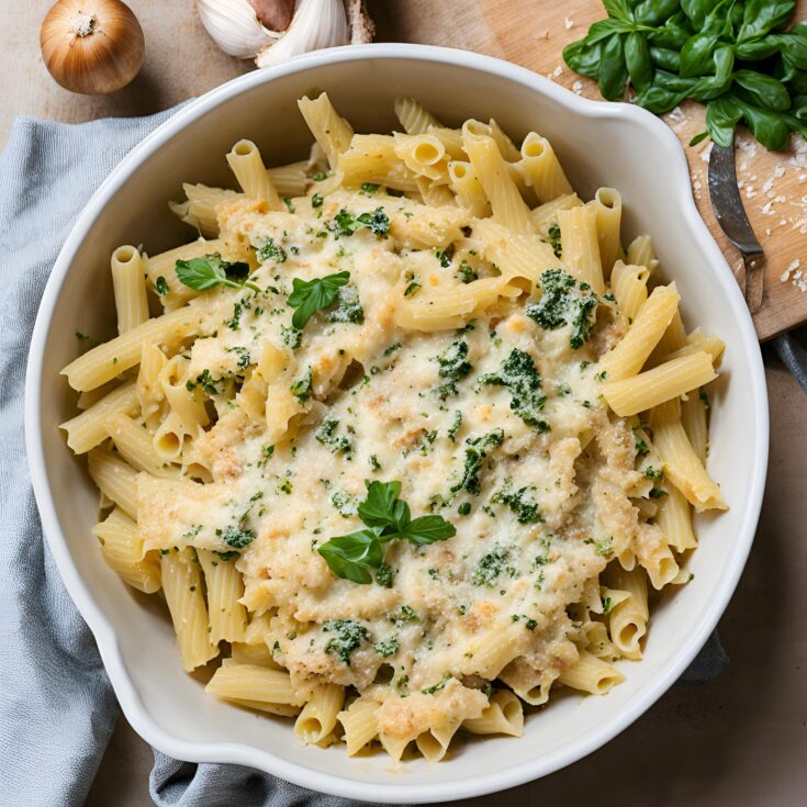 Quick & Delicious Garlic Parmesan Pasta Bake Recipe