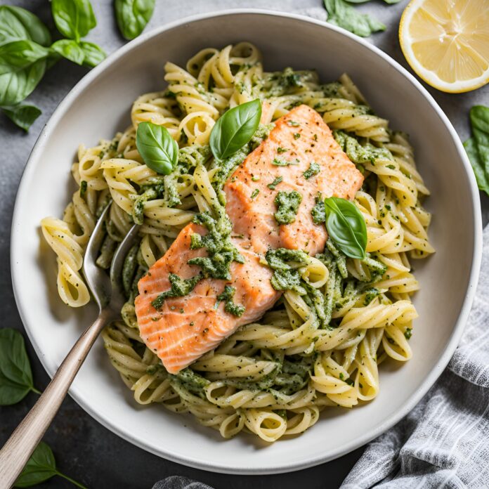 Salmon Pesto Pasta Recipe